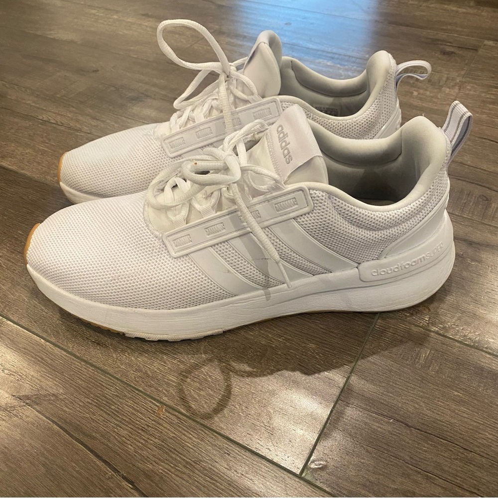 Adidas Men's Cloudfoam White Sneakers